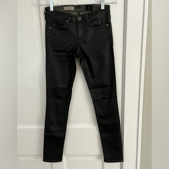 AG ADRIANO GOLDSCHMIED Legging Ankle Super Skinny Leatherette Jean Size 24R New - Picture 4 of 16